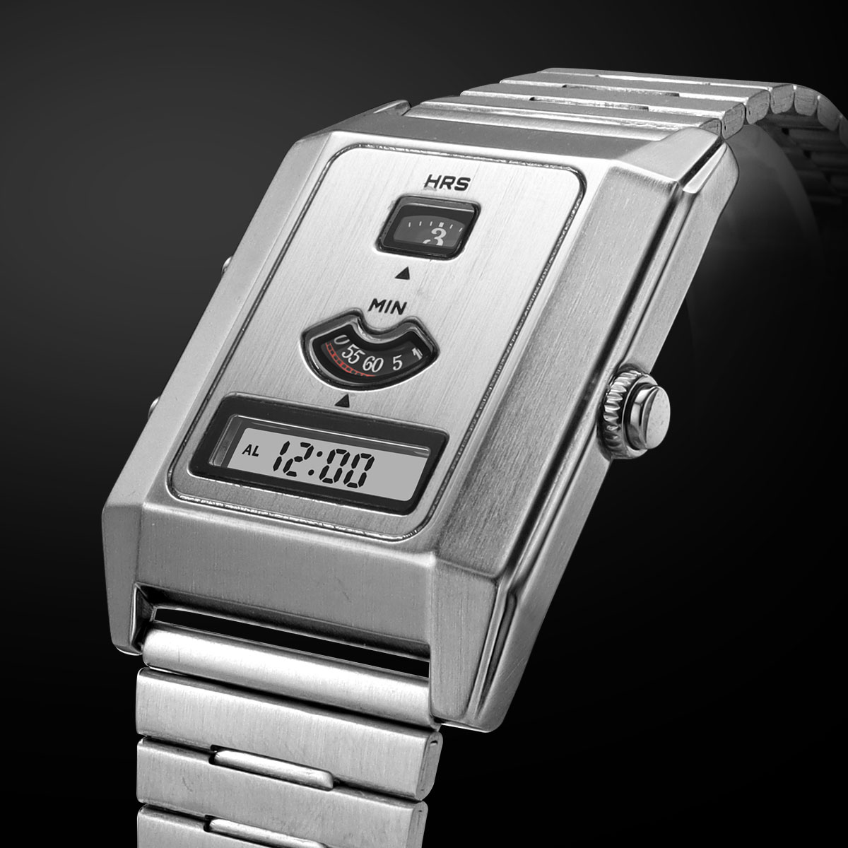 Vintage Digital Watch - Fashion Quartz Electronic Dual Movement Men's
