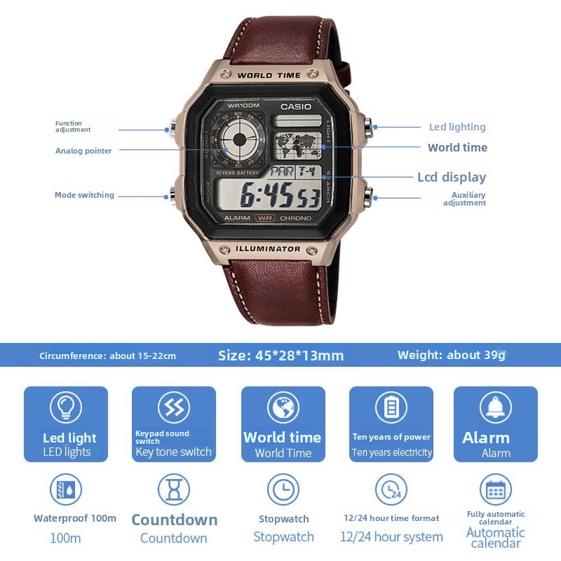 Casio AE-1200WHL-5A Vintage Ro - Vintage Digital Watch review and price