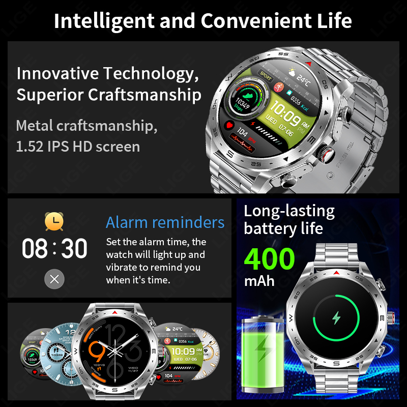 LIGE AMOLED Screen Smart Watch - Smartwatch Noise Watches For Women review and price